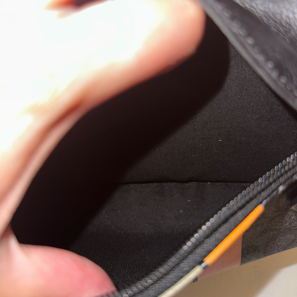 Coach Men's West Backpack In Signature Canvas VARSITY CHARCOAL & ORANGE - Picture 8 of 17
